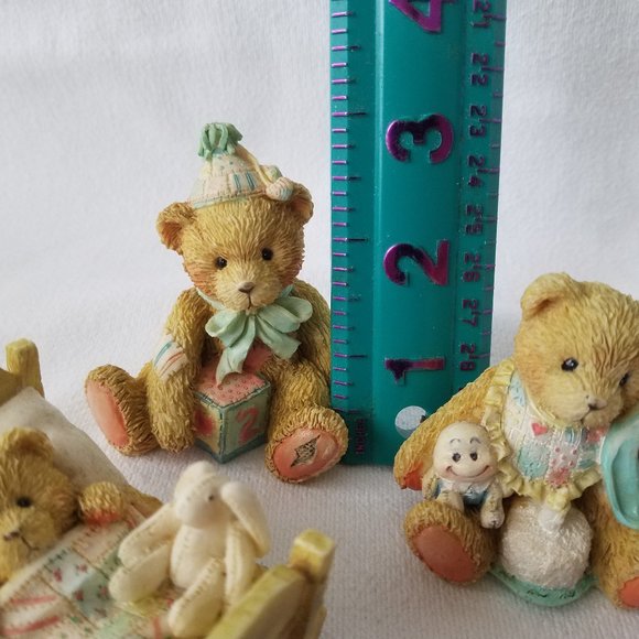Vintage 1992 P.Hillman Cherished Teddies Birthday Bears Lot of 3, Baby thru 2 - Picture 3 of 15